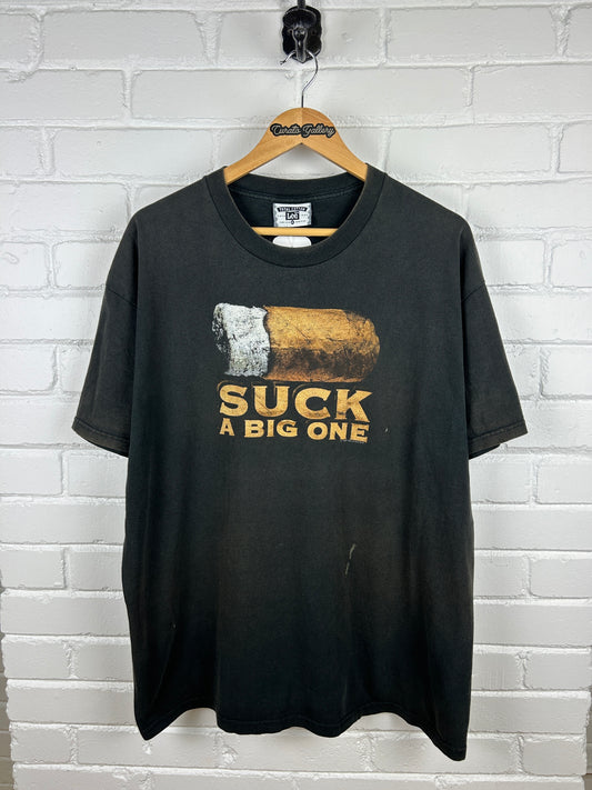 Vintage 1997 Suck A Big One Cigar Parody T Shirt Size XL 90s