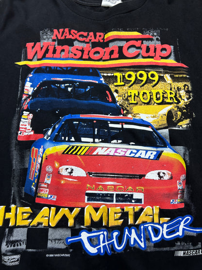 Vintage 1999 Nascar Racing Winston Cup Heavy Metal Thunder Tour T Shirt Size XL 90s