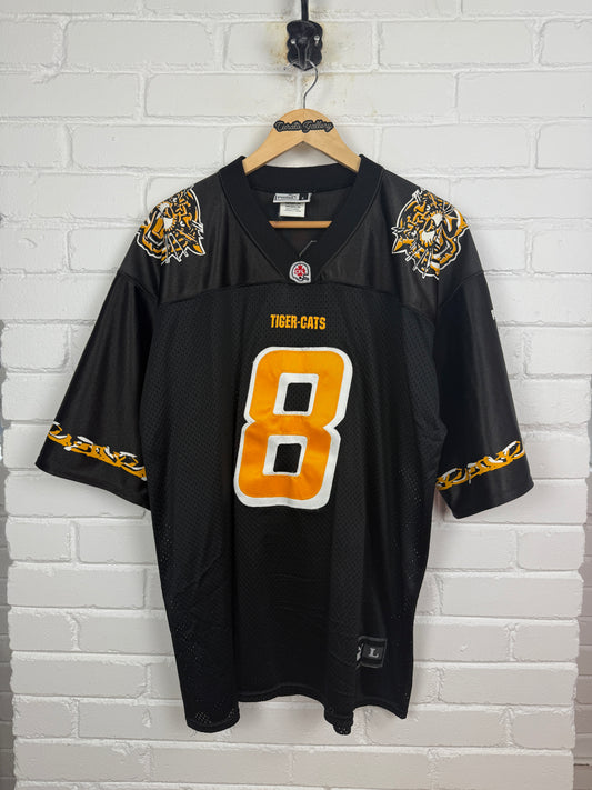 Vintage Hamilton Tiger Cats #8 CFL Stitched Puma Football Jersey Size L