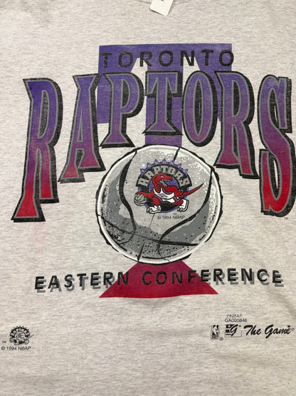 Vintage 1994 Toronto Raptors Eastern Conference Big Graphic NBA T Shirt Size XL