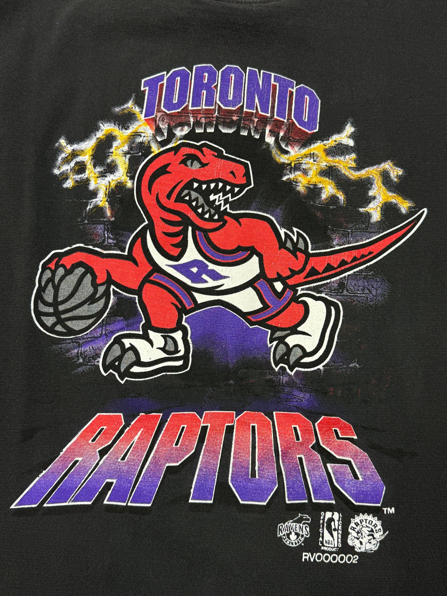 Vintage 90s Toronto Raptors Lightning Breakthrough Ravens Youth XL