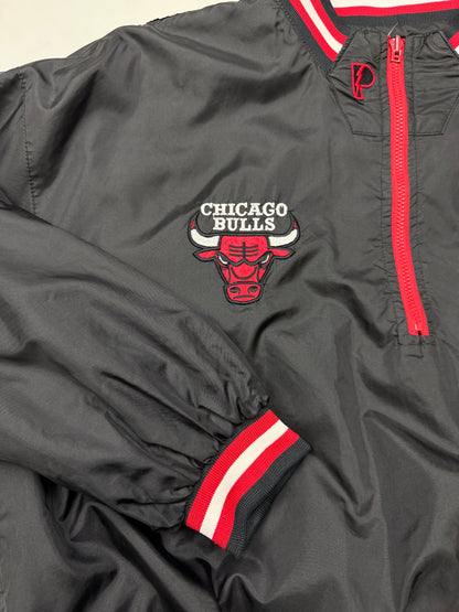 Vintage 90s Chicago Bulls NBA Pro Player Reversible 1/2 Zip Windbreaker Jacket Size XL