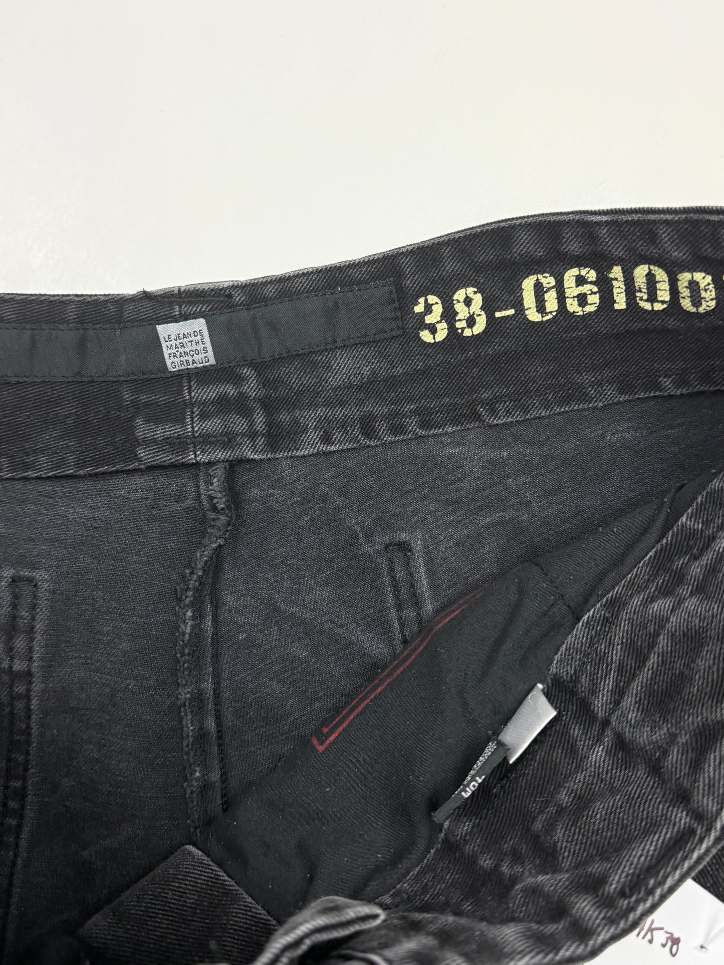 Vintage Marithe Francois Girbaud M+FG Baggy Cargo Black Denim Jean Pants Size 39W