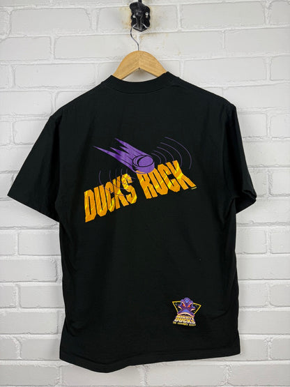 Vintage 1992 Mighty Ducks Ducks Rock Animated Series Disney Big Face Promo T Shirt Size M HRLA  90s