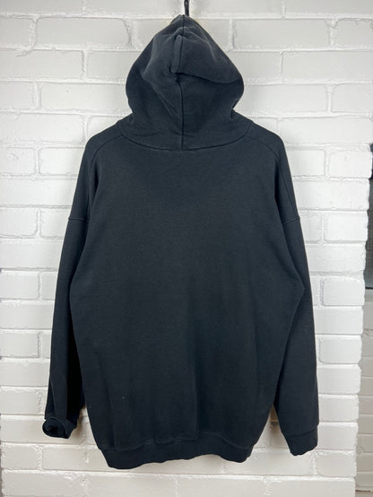 Vintage 90s Meatloaf Bat Embroidered Band Music Hooded Sweatshirt Size XL