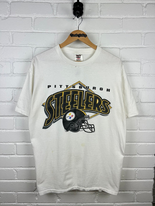 Vintage 90s Pittsburgh Steelers NFL Football Graphic T Shirt Size XL