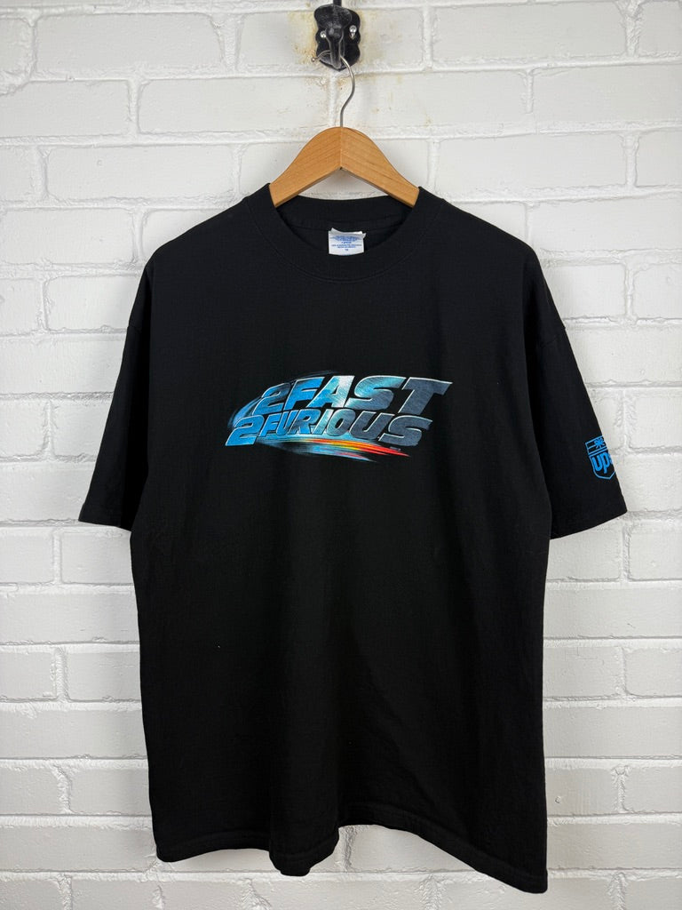 Vintage 2003 2 Fast 2 Furious Paul Walker Movie Car Promo T Shirt Size XL