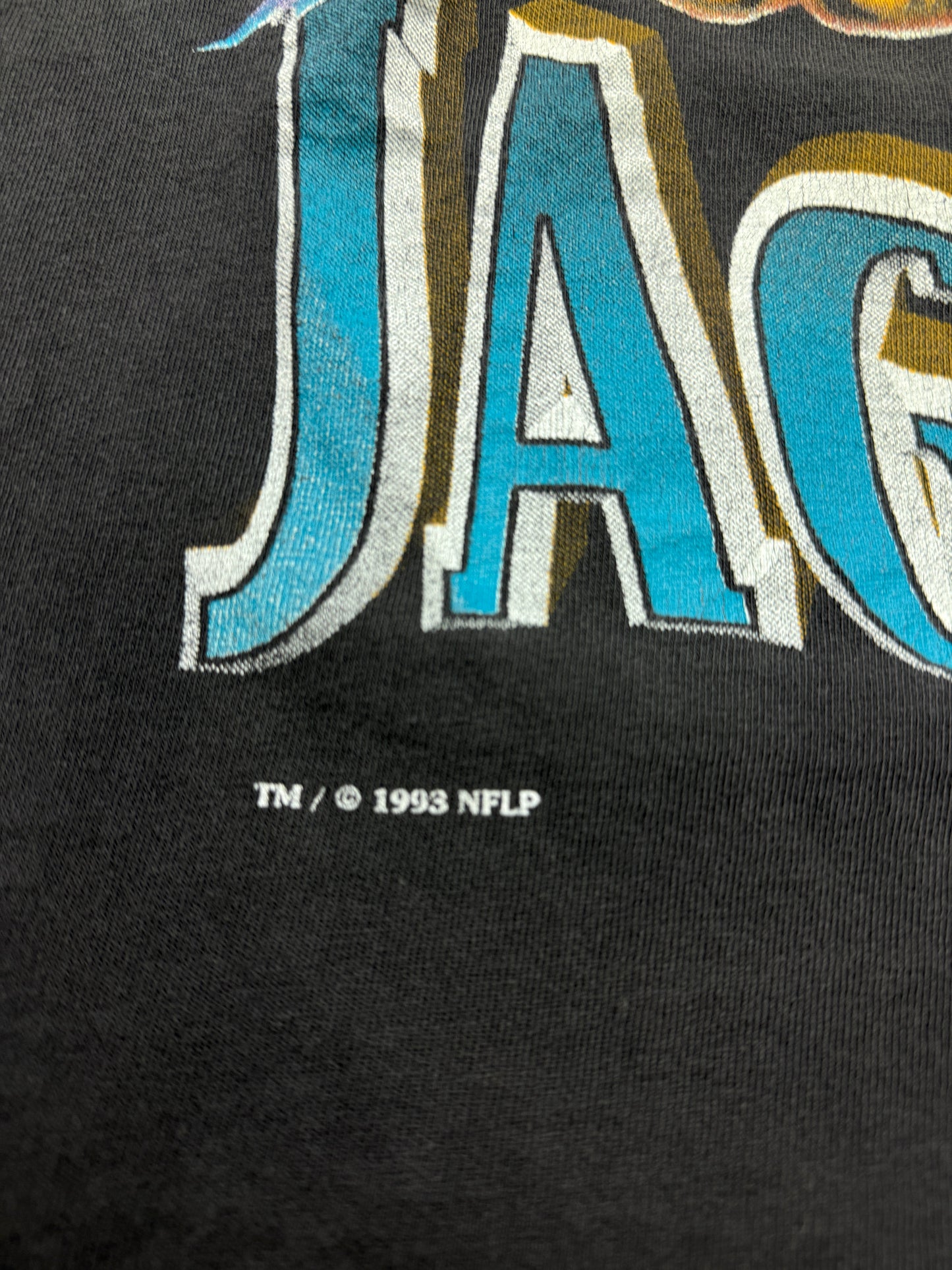 Vintage 1993 Jacksonville Jaguars Banned Logo NFL Breakthrough Nutmeg T Shirt Size XL 90s