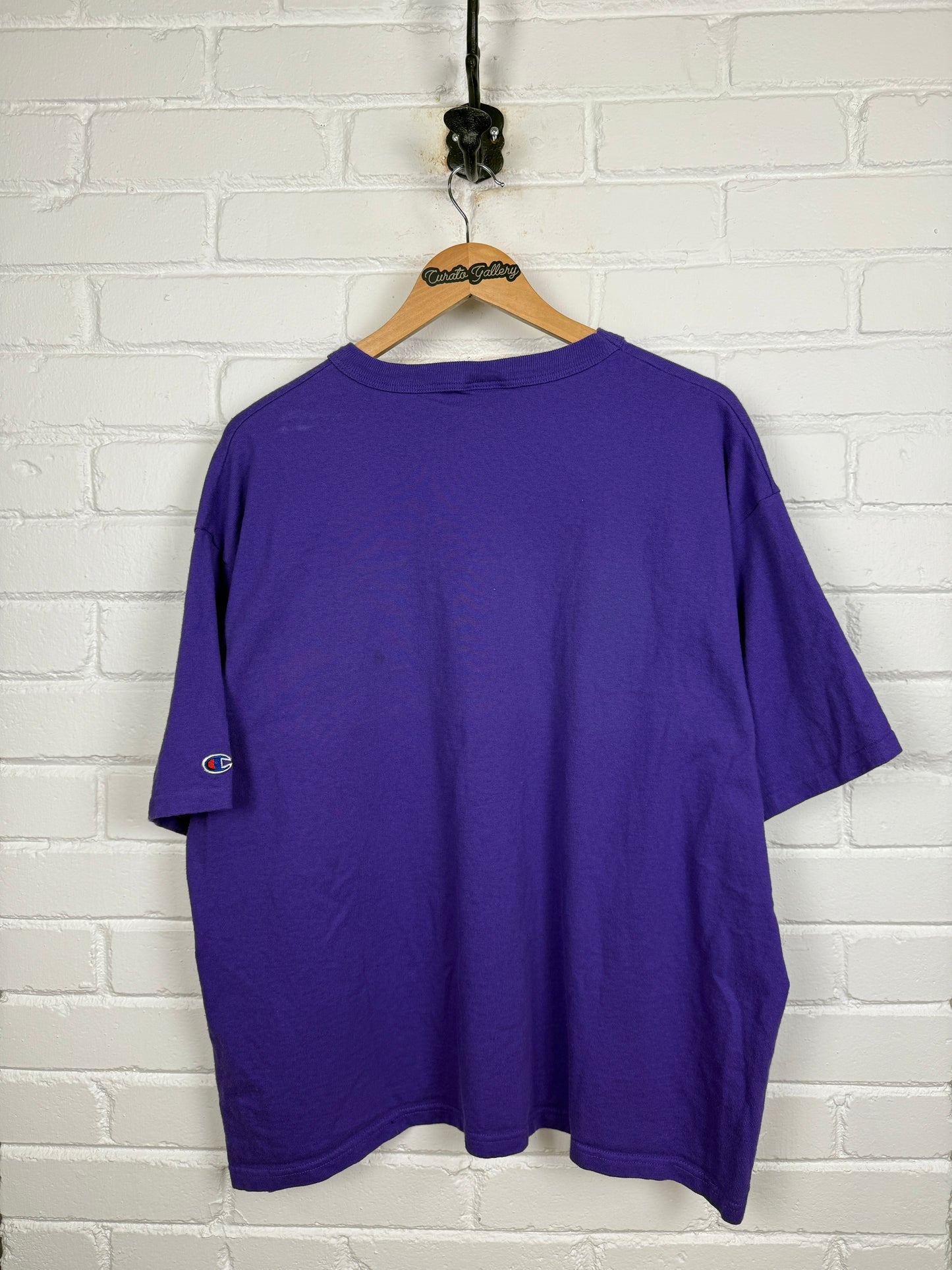 Vintage 90s Milwaukee Bucks NBA Basketball Champion Cropped Boxy T Shirt Size XXL Purple