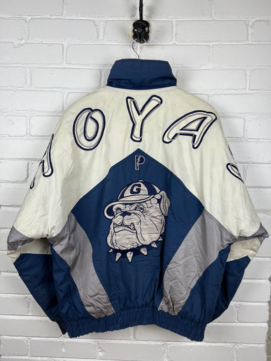 Vintage 90s Georgetown Hoyas Graffiti Spell Out Pro Player Insulated Jacket Size L