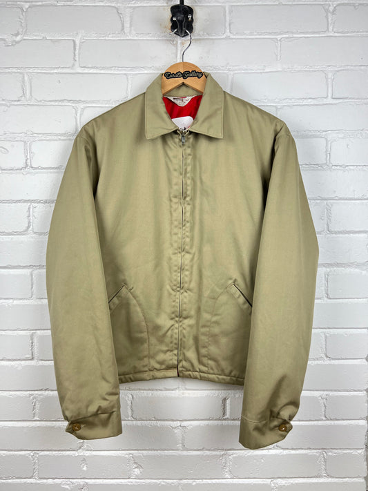 Vintage 80s Mont Gomery Ward Quilted Lined Insulated Cropped Mechanic Style Jacket Size M