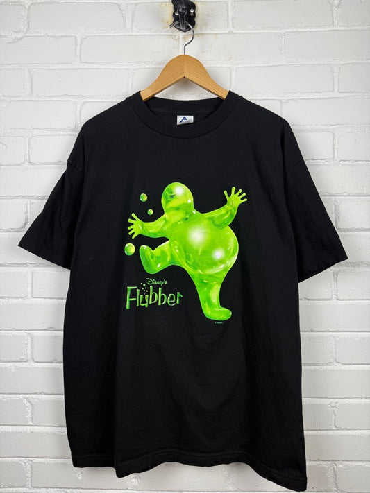 Vintage 90s Flubber Disney Robin Williams Animated Movie Promo T Shirt Size XL