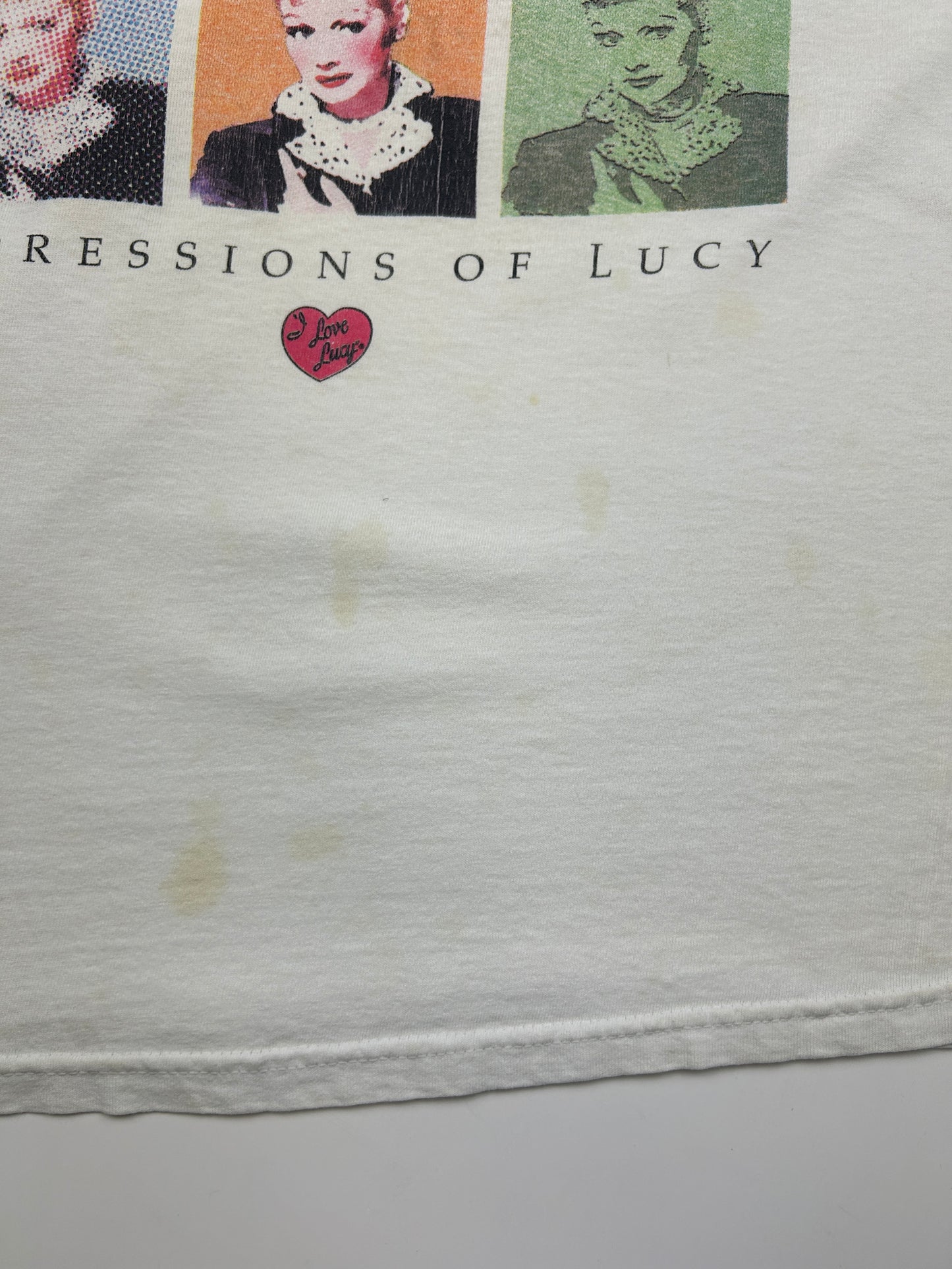 Vintage 1997 I Love Lucy Impressions Of Lucy Art Graphic TV Promo T Shirt Size XL 90s