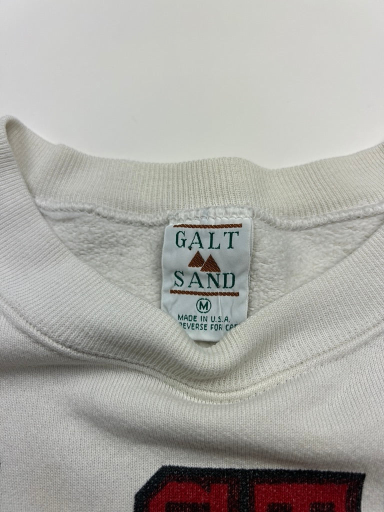Vintage 90s NC State University Wolf Pack Collegiate Crest Graphic Sweatshirt Size M