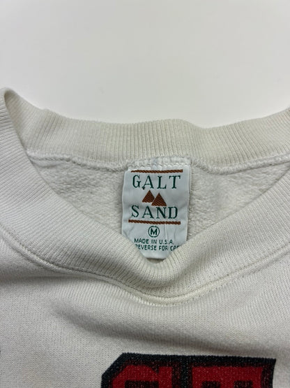 Vintage 90s NC State University Wolf Pack Collegiate Crest Graphic Sweatshirt Size M