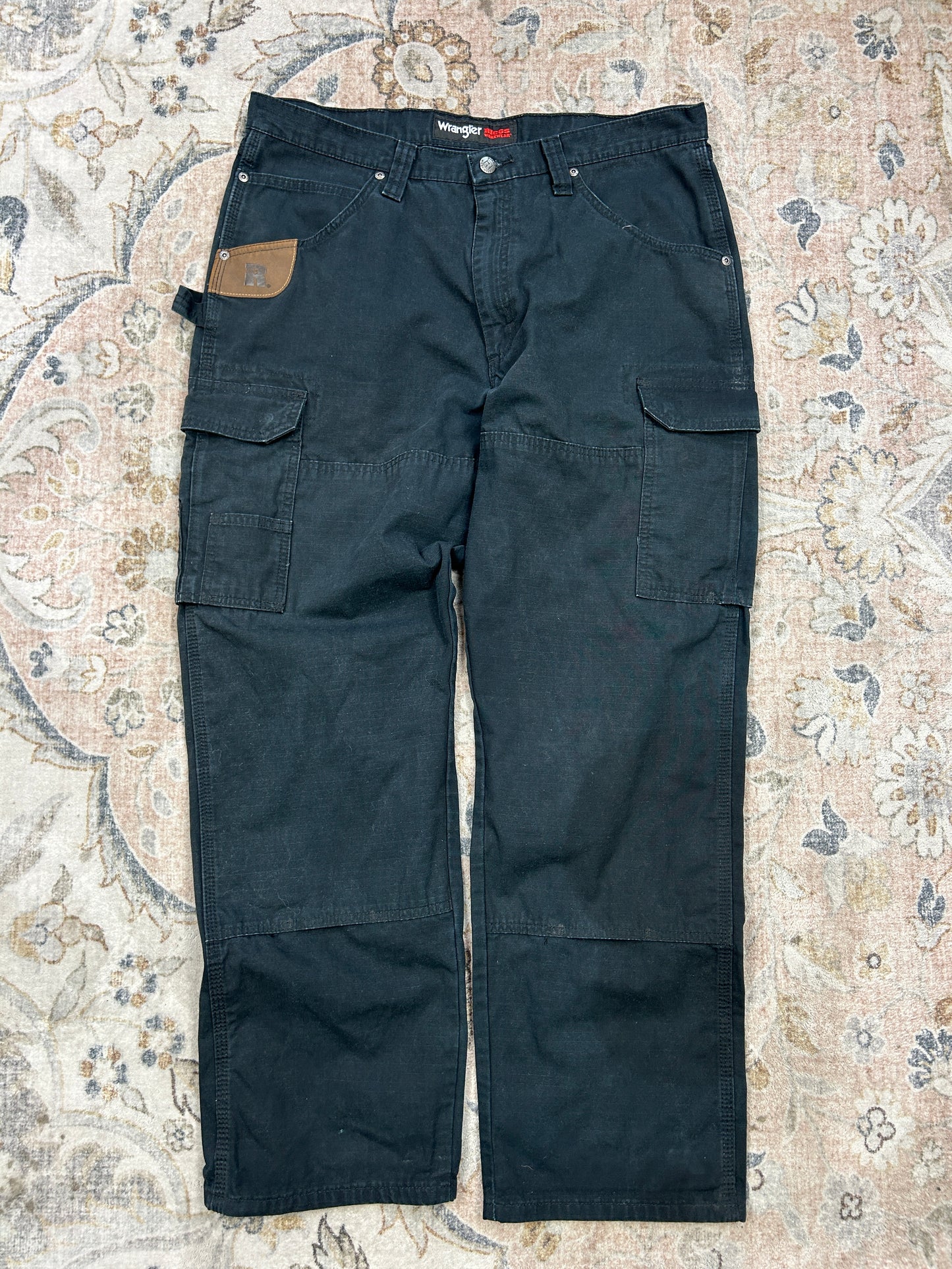 Wrangler Riggs Work Wear Cargo Rip Stop Carpenter Pants Size 36W
