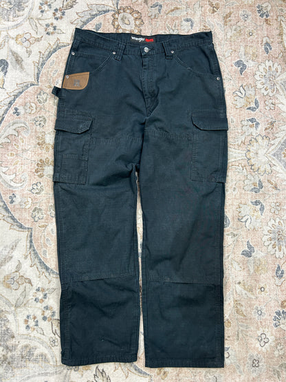 Wrangler Riggs Work Wear Cargo Rip Stop Carpenter Pants Size 36W