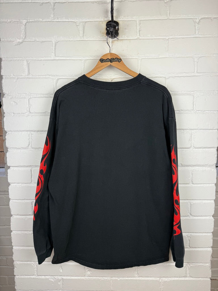 Vintage Lynrd Skynyrd Flames Tribal Free Bird Music Band Long Sleeve T Shirt Size XL