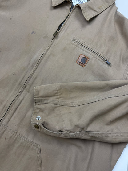 Carhartt Work Wear Canvas Light Harrington Style Jacket Size XL Tall J169
