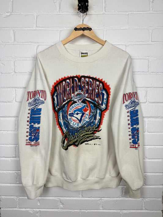 Vintage 1993 World Series Champs Back To Back MLB Baseball Ravens Sweatshirt Size L 90s