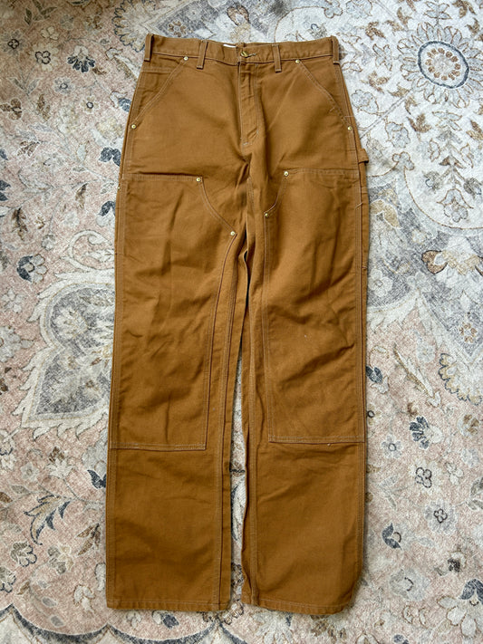 Vintage Carhartt Canvas Work-Wear Double Knees Dungaree Fit Pants Size 31W