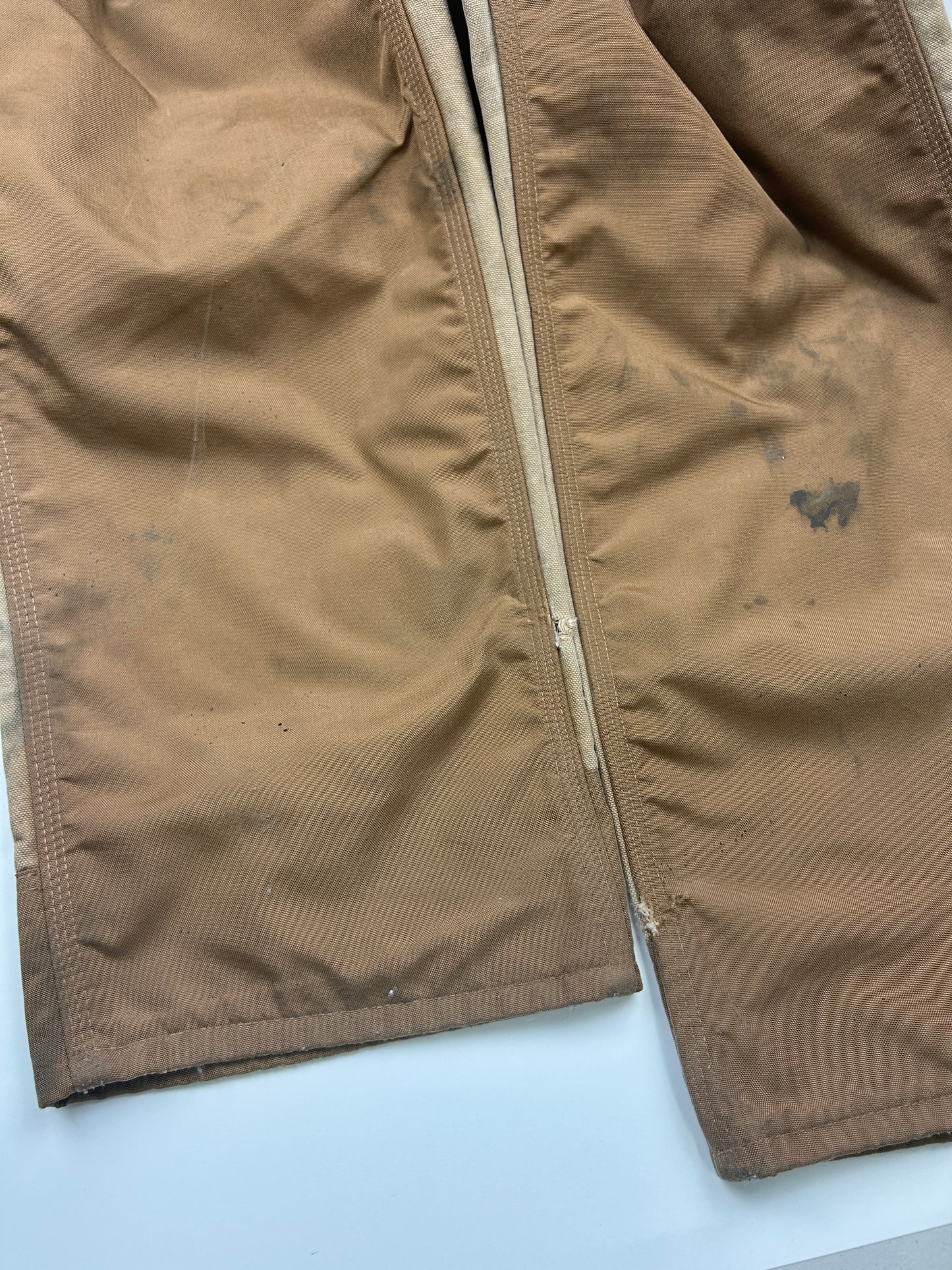Carhartt Canvas Work-Wear Double Knee Dungaree Fit Pants Size 40W Beige B292