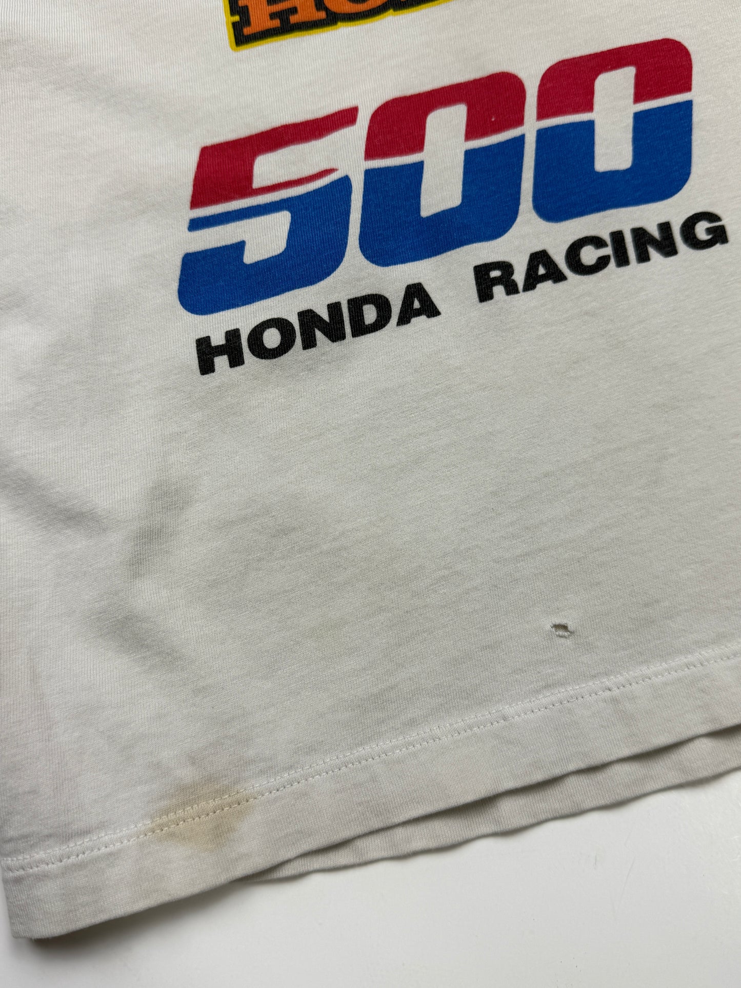 Vintage 90s Honda Racing 500 Flags Sleeve Spell Out Long Sleeve T Shirt Size L