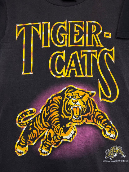 Vintage 1994 Hamilton Tiger-Cats CFL Football Chrome Graphic T Shirt Size S 90s