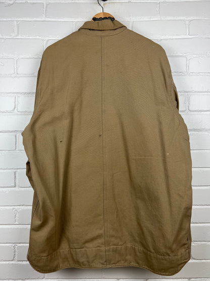 Carhartt Work Wear Canvas Light Harrington Style Jacket Size XL Tall J169