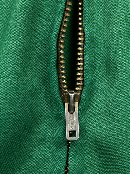 Vintage 70s/80s Bear Fax Chain Stitched Mechanic Style Light Jacket Size M Green