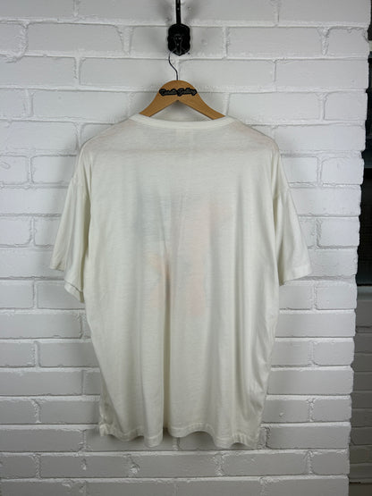 Vintage 80s Fruit Of The Loin Sex Parody T Shirt Size XL