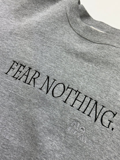 Vintage 90s No Fear Fear Nothing Embroidered Crewneck Sweatshirt Size L
