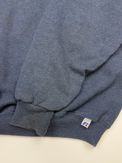 Russell Athletic Boxy Fit Blank Crewneck Sweatshirt Size XL Charcoal Blue