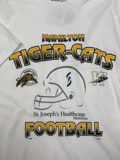 Vintage 90s Hamilton Tiger Cats Graphic Football T Shirt Size L