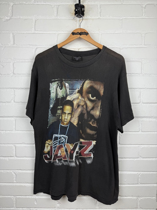 Vintage 90s Jay Z Rap Tee Parking Lot Music Tour T Shirt Size L Black