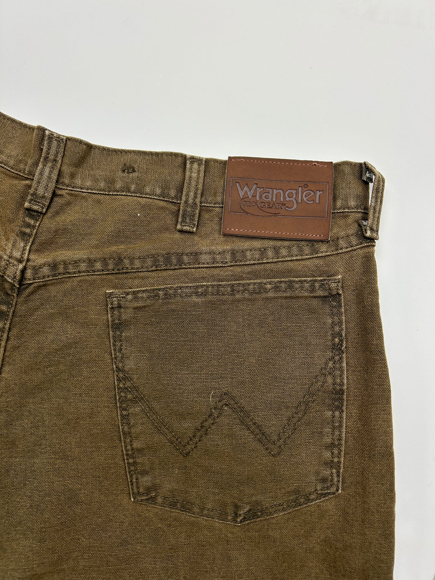Vintage Wrangler Pro Gear Hunting Double Knee Brown Jeans Size 36W
