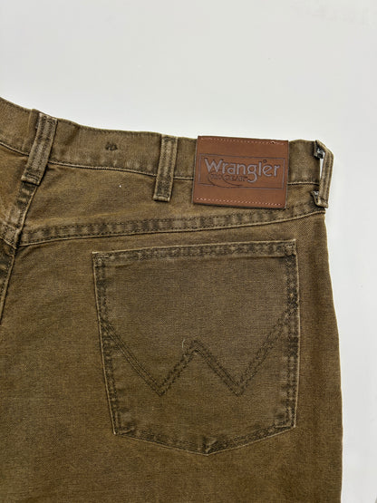 Vintage Wrangler Pro Gear Hunting Double Knee Brown Jeans Size 36W
