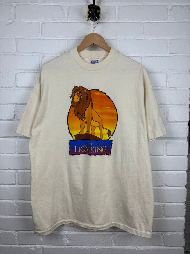 Vintage 90s The Lion King Mufasa Disney Animated Movie Promo T Shirt Size XL