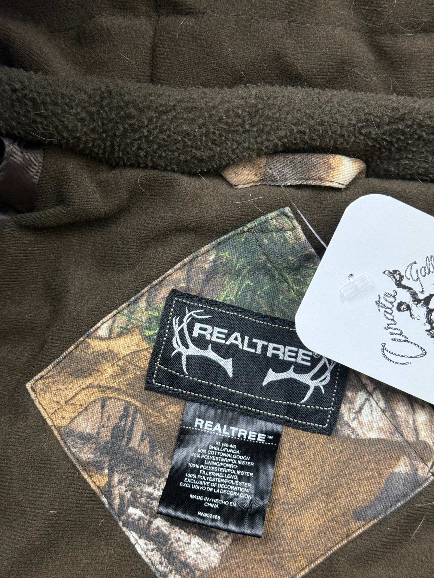 Real Tree XTRA Camo Embroidered Spell Out Insulated Hooded Jacket Size XL