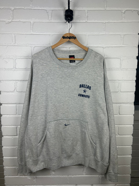 Vintage Nike Dallas Cowboys NFL Embroidered Swoosh Sweatshirt Size XL