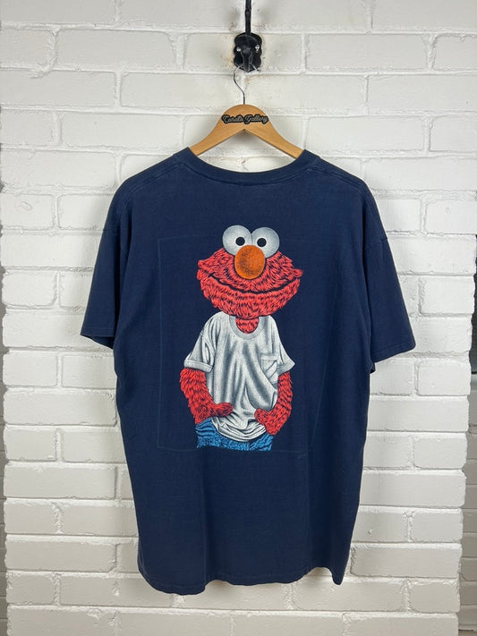 Vintage 90s Elmo Wear Seasame Street Calvin Klein Parody T Shirt Size XL