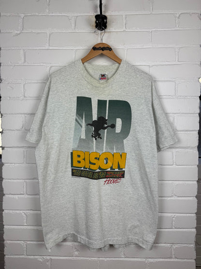 Vintage 1993 Air Bison Its Gotta Be Da Hooves NDSU Basketball NCAA T Shirt Size XXL 90s