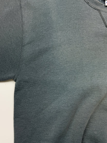 Russell Athletic Cropped Boxy Fit Blank Crewneck Sweatshirt Size L Blue Tone
