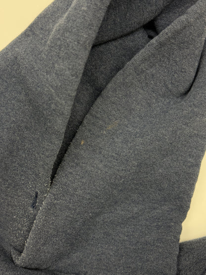 Vintage Russell Athletic Blank Hooded Sweatshirt Size LT Charcoal Blue