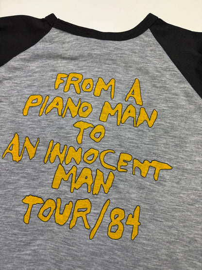 Vintage 1984 Billy Joel From A Piano Man To An Innocent Man Tour Music Raglan T Shirt Size XL 80s