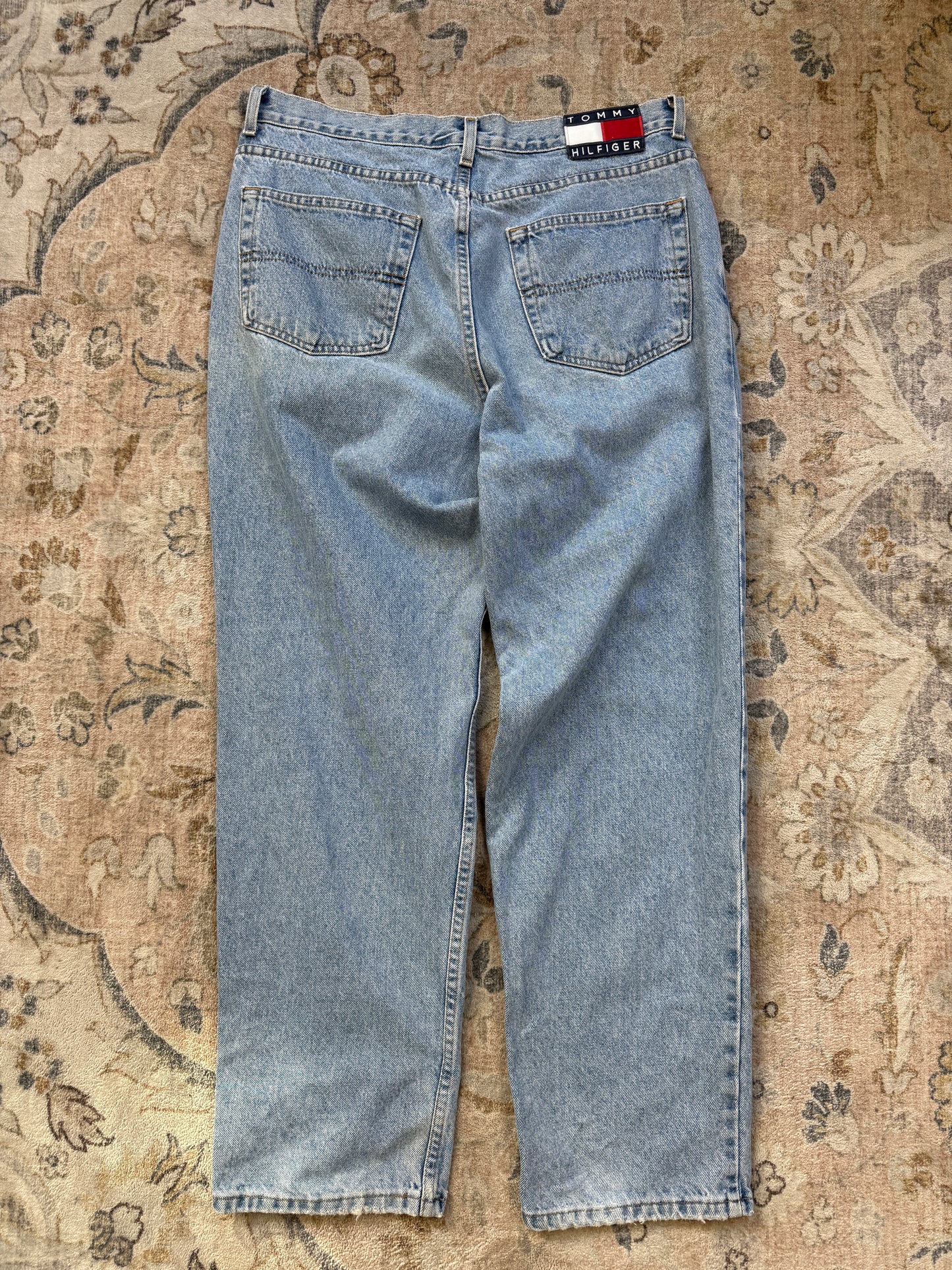 Vintage Tommy Hilfiger Light Wash Denim Regular Fit Jean Pants Size 36W