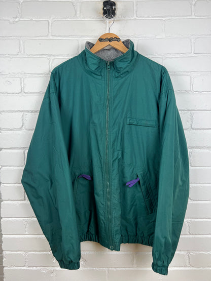 Vintage 90s Gap Fleece Lined Nylon Warm Up Bomber Jacket Size XL