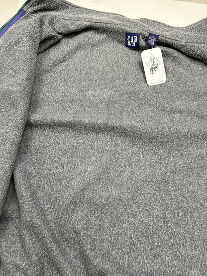 Vintage 90s Gap Fleece Lined Nylon Warm Up Bomber Jacket Size XL