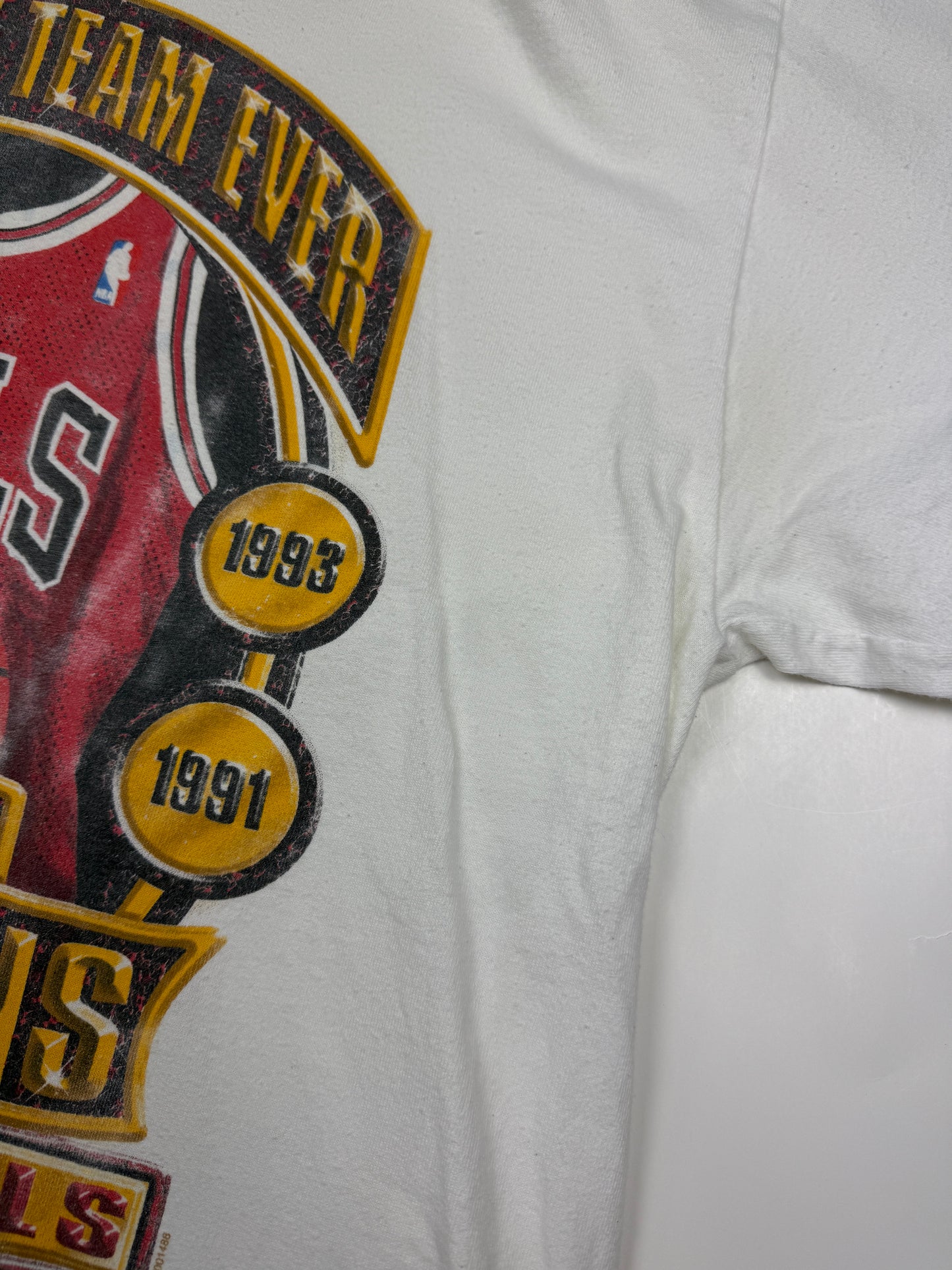 Vintage 1996 Chicago Bulls NBA Champions The Greatest Team Ever Starter T Shirt Size L 90s