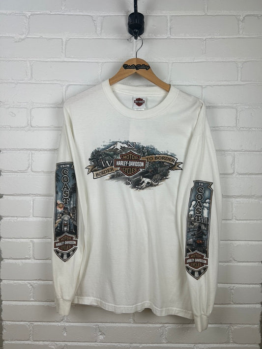2008 Harley Davidson Border To Border California Long Sleeve T Shirt Size L
